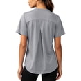 thumbnail image 3 of NELEUS Womens Workout Tops UPF 50+ Short Sleeve Shirts for Athletic Yoga Running Loose Fit Quick Dry T-Shirts,Gray,US Size L, 3 of 5