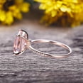 thumbnail image 3 of Art Deco 1.75 Carat Morganite 6mm Princess Cut Engagement Ring Wedding Ring On 10k Rose Gold, 3 of 6