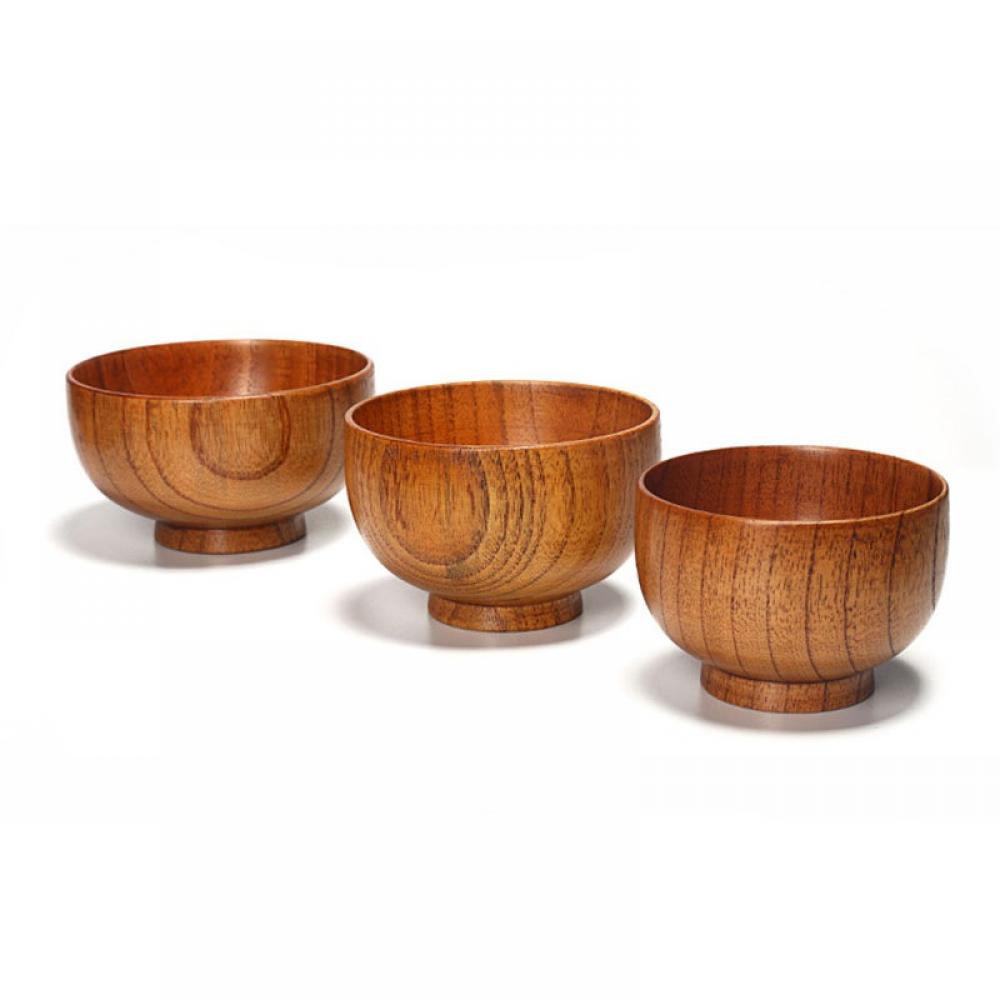 Home Japanese Tableware Creative-anti-hot Soup Bowl Chinese Wooden Bowl Round Bowl Special Bowl - image 5 of 7