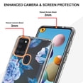 thumbnail image 4 of Allytech Samsung Galaxy A21s Case, Flower Series Crystal Clear Back Cover Flexible TPU Silicone Shockproof Drop Proof Anti-yellow Protection Case Cover for Galaxy A21s, Blue Flower, 4 of 5