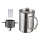 thumbnail image 3 of Cafetera de camping de 3 piezas, cafetera percoladora, taza de café 3 en 1 portátil Filtro negro, 3 of 8