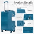 Alvantor 4 Pcs Hardside Luggage Set with Spinner Wheel, Combination ...