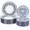 Blue and White, variant on Disposable Plastic Party Plates Set, White and Red Floral Design, 10.25" Dinner 7.5" Dessert Plates
