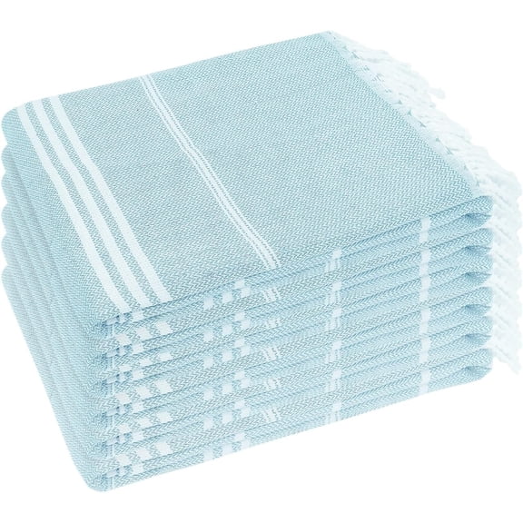 Turkish Beach Towel 6 Pack Beach Towels 36"x71" Beach Towel Oversized Sand Free Turkish Towel Quick Dry Bath Towels Blue
