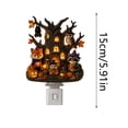 thumbnail image 3 of Halloween Night Light Decor Spooky Tree House Plug In Wall Night Light 4.72x3.94in Acrylic Plug-in & Ghost for Bedroom Corridor Indoor Halloween Home Decor by MPOISVA, 3 of 7