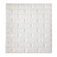thumbnail image 2 of Papel tapiz 3D Etiqueta de pared de ladrillo Espuma TV Calcomanía de fondo Autoadhesivo Peel adhesivo, 10 piezas, Blanco sidaley HA002452-17, 2 of 6
