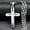 Silver Color, variant on 14K Yellow Gold 3D Cross Pendant Chain Necklace, Distinguished Men Meaningful Christ Medal Gift