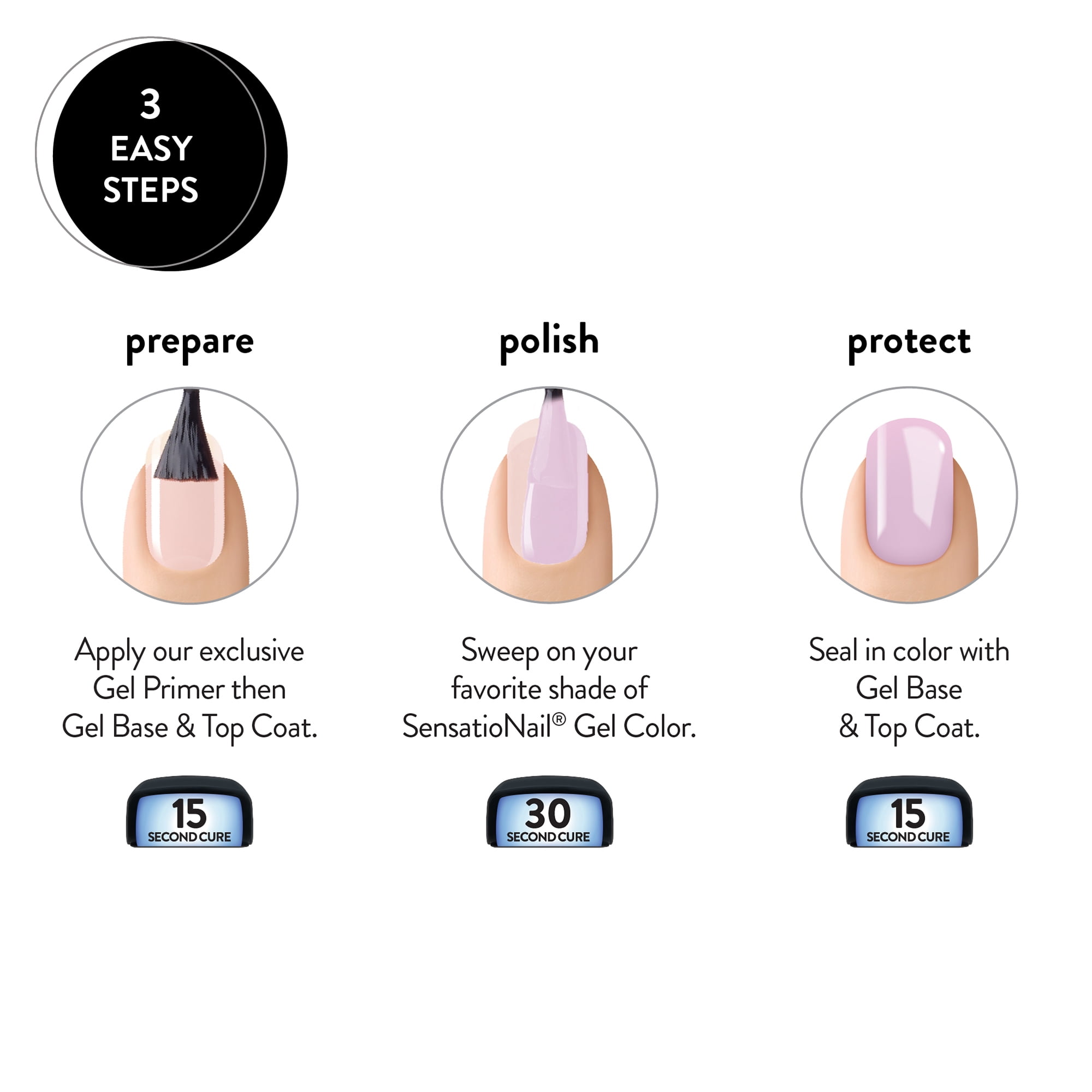 SensatioNail Gel Nail Polish (Pink), Smell The Roses, 0.25 fl oz