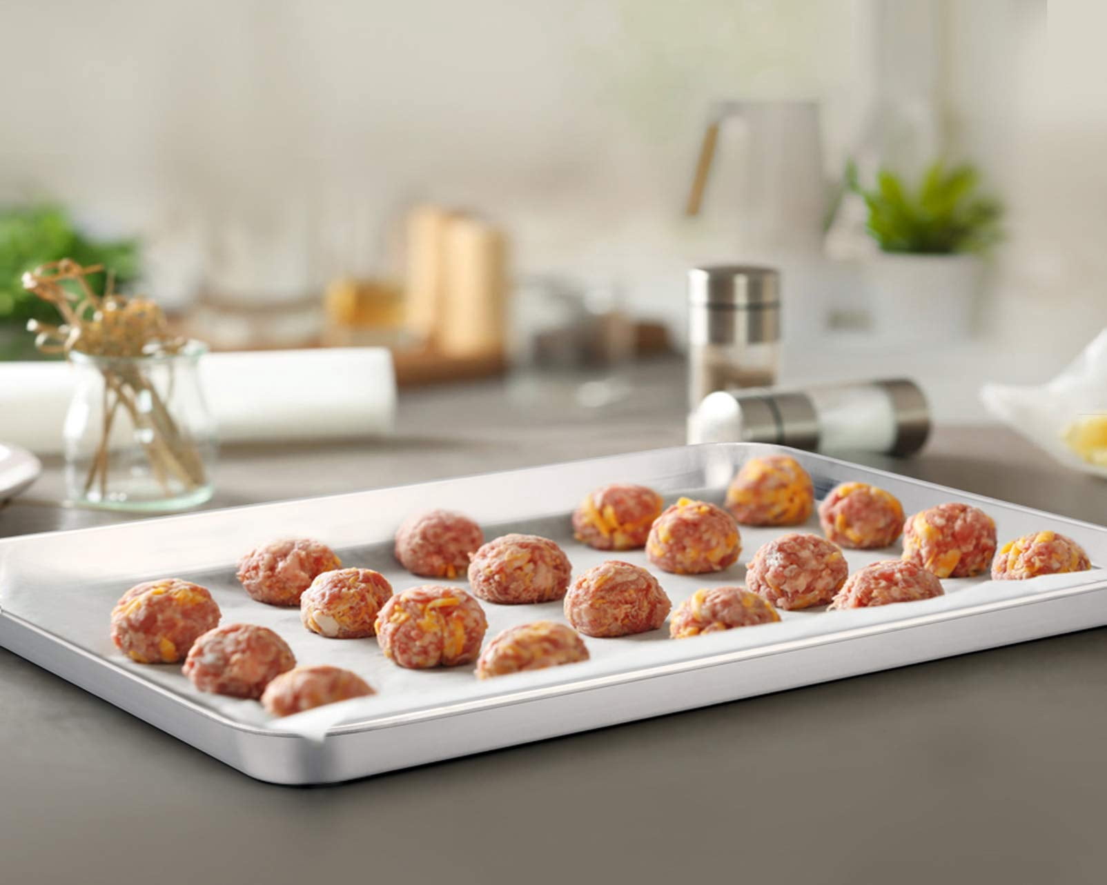 Baking Sheet Set Half Pans Stainless Steel 20x14x1.5in 2-Piece