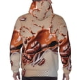 thumbnail image 7 of Kdxio Coffee Beans Chocolate Splash Print Mens Casual Hooded Collar Drawstring Hoodies Pullover Sweatshirts Casual Long Sleeve Shirts-X-Large, 7 of 7