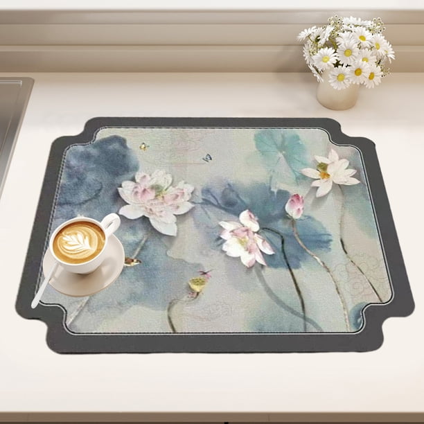 Alfombras de baño, alfombras para sala de estar, alfombra de área, tapete de baño, tapete antideslizante de diatomita delicado, manteles individuales de cuero sintético, tapetes para café, tapetes par