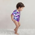 thumbnail image 4 of Yiaed Flying Butterflies Print Infant Climbing Short Sleeve Onesie One-Piece Baby Bodysuit Clothes 0-12 Months -3 Months, 4 of 6