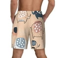 thumbnail image 2 of Lsque Mens Swim Trunks Cute Ink Drawn Elephants Pattern - Bathing Suit Compression Liner - Beach Swim Shorts Swimwear - (S-3XL) - Stretch Quick Dry -3X-Large, 2 of 9