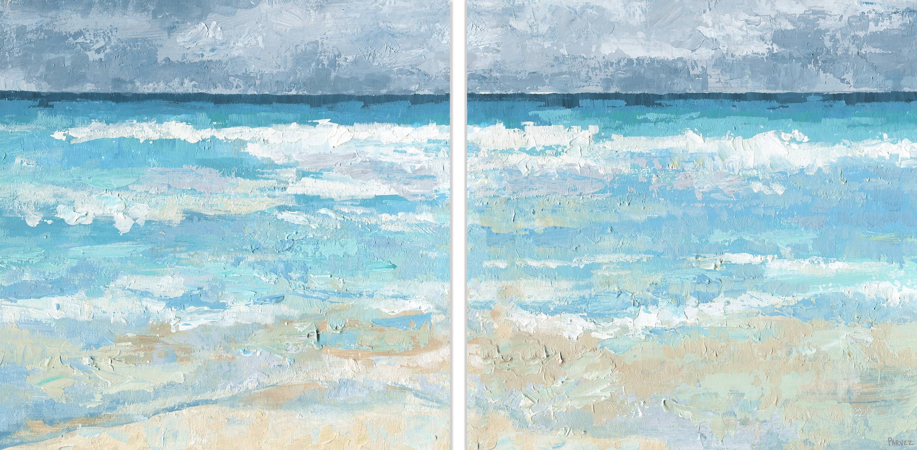 Playful Waves Diptych