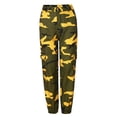 thumbnail image 4 of Women Pants Camo Pants Cargo Trousers Cool Camouflage Pants Elastic Waist Casual Multi Outdoor Jogger Pants Pocket For Golf Lounge Work, 4 of 5