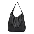 thumbnail image 2 of Bolso de hombro de cuero con estilo, bolso de es y ñas, para viajes de cosméticos Negro Colcomx Bolsos de hombro para mujer, 2 of 8