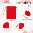 thumbnail image 2 of Uxcell 20 Pcs Velvet Drawstring Bag, 4 x 4.7 Inch Jewelry Velvet Pouches Gift Bags for Wedding Party Favor Candy Jewelry Packaging Organizing Storage, Red, 2 of 7