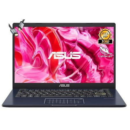 ASUS Vivobook Go 14" FHD Laptop, Intel Celeron N4020, Wi-Fi 5, USB Type-C, 12Hrs Battery Life, Windows 11 Home in S Mode, w/HDMI (4GB RAM | 512GB SSD)