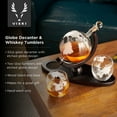 thumbnail image 3 of Viski Globe Decanter and Whiskey Tumblers Set for Home Bar, Gifts for Men, 3 of 8