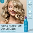 thumbnail image 2 of yuehong Extensiones de cabello onduladas largas de 21 pulgadas con clip colorido, peluca rizada con cola de caballo (rosa intenso), 2 of 5