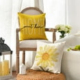 thumbnail image 3 of Home Sweet Home Spring Summer Flowers Yellow Throw Pillow Covers, 18 x 18 Inch Cushion Case for Sofa Couch Set of 4, 3 of 6