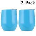 thumbnail image 1 of Coofit 2 Pcs Gobelets à Vin en Acier Inoxydable Isolés Gobelets à Boire Gobelets à Bière avec Couvercle, 1 of 10