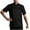 Black, variant on AnuYalue Big and Tall Chef Shirt for Men Button Breasted Breathable Workwear Short Sleeve Cook Shirts Stand Collar Kitchen Working Uniform