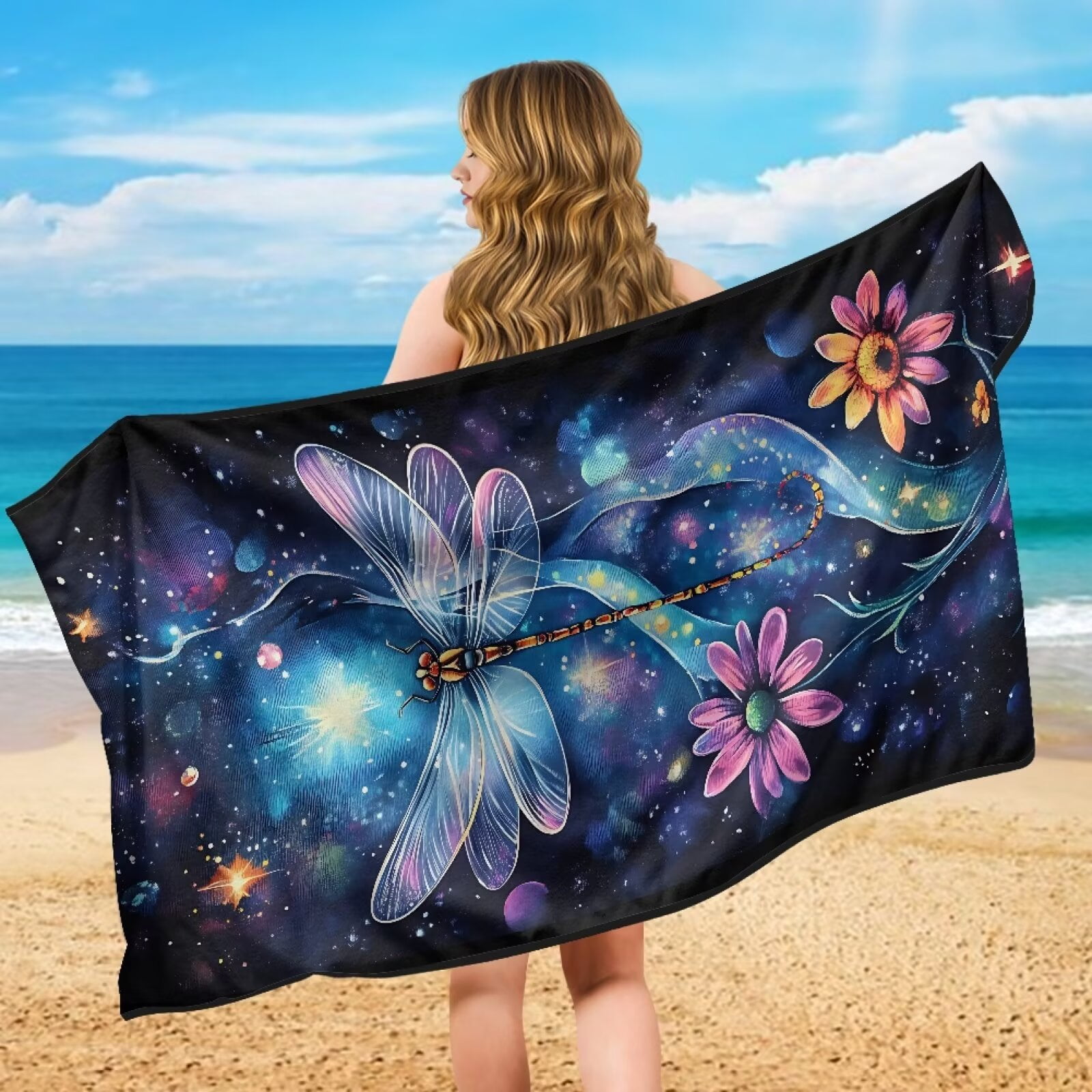 Binienty Art Mandala Car Seat Towel Cover After Beach Running Athletic Towel Soft Plush Fabric Post Workout Car Seat Cover Machine Washable