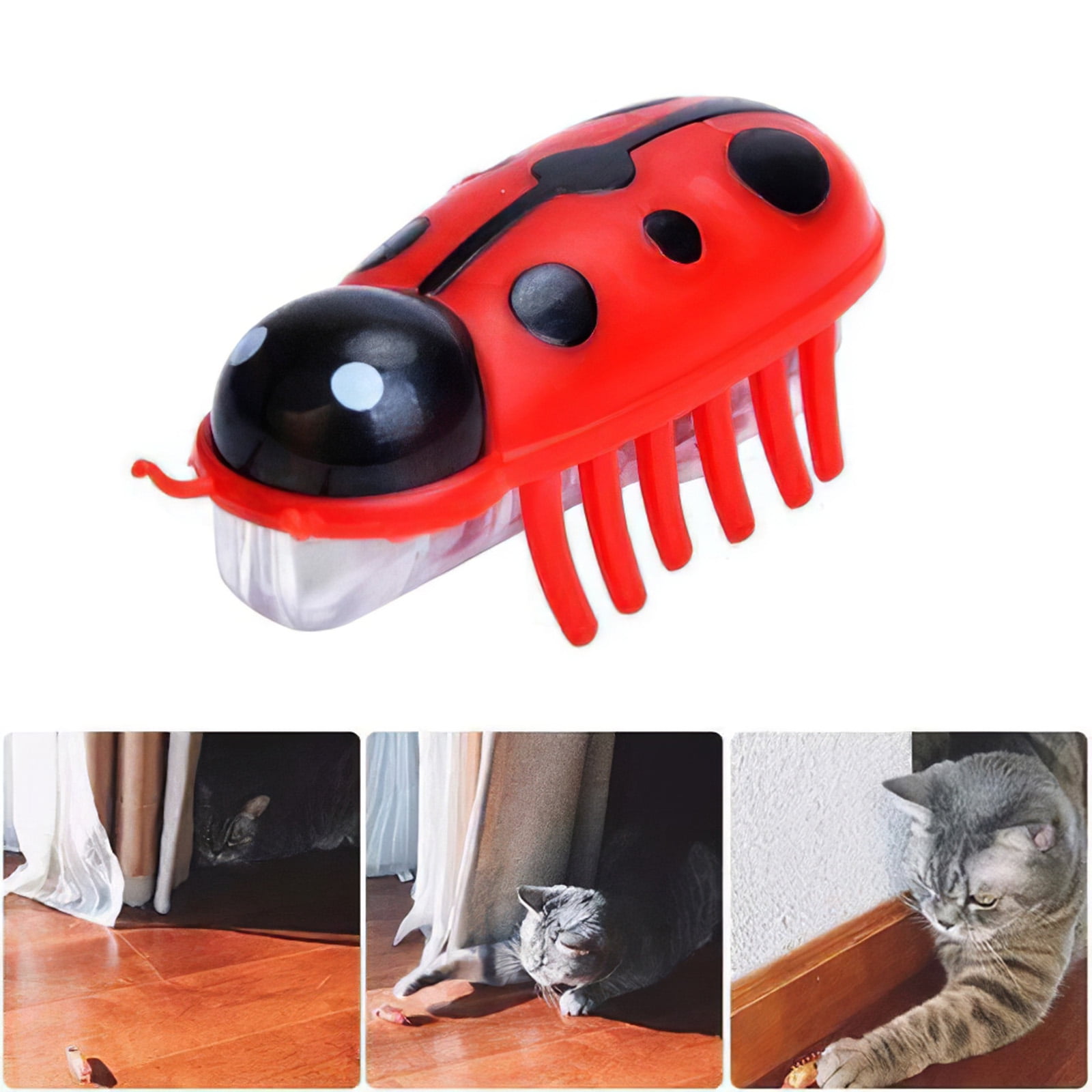 WREA 2pcs Mini Robot Beetle Cat Toy Electric Beetle Toy Interactive Pet Bug Toy For Pet Cat Mouse Walmart