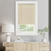 Cordless Vinyl Mini Blind – 23"W x 64"L – Alabaster – Light Filtering – 1" Slats