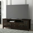 thumbnail image 3 of Artisan 72 inch Wide Solid Wood TV Stand in Tobacco Brown For TVs up to 80 inches, 3 of 5