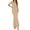 Khaki, variant on Women Long Fishtail Dress Casual Solid Color Low Cut Party Dress for Beach Cocktail Summer Streetwear