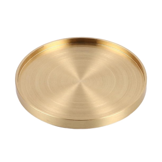 Posavasos de metal de latón para bebidas, redondos, de cobre, 8 mm de grosor. Diámetro 75 cm