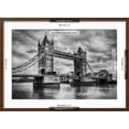 thumbnail image 5 of Art.com Tower Bridge In London, The Uk. Black And White, Artistic Vintage, Retro Style Art Print by Michal Bednarek, Brown Frame Wall Art, 29" x 21", 5 of 5