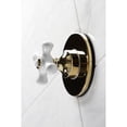 thumbnail image 3 of Kingston Brass KS3032PX  Single-Handle Three-Way Diverter Valve with Round Trim Kit, Polished Brass, 3 of 9