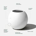 thumbnail image 2 of Veradek Strata Series Sphere Plastic-Stone Round Planter - White, 2 of 9