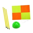 thumbnail image 2 of AMLESO Soccer Corner Flag Football Field Corner Flag Supplies Bright Colors Playing Field Equipment Training Sports Flag for Outdoor 1.5m pole green base, 2 of 10