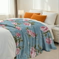thumbnail image 3 of Flannel Fleece Throw Blanket, Soft Large Throw Blanket, Lightweight Cozy Plush Throw Blanket Fit Sofa Bed, 30"x40", Florals, 3 of 7