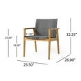 thumbnail image 4 of Remuda Wicker and Acacia Wood Outdoor Club Chairs, Set of 2, Gray and Teak, 4 of 10