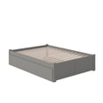 thumbnail image 6 of AFI Concord Full Solid Wood Platform Bed with Footboard & Full Trundle, Grey, 6 of 8