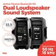 thumbnail image 3 of Pyle Active Passive Bluetooth PA Dual Loudspeaker Sound System Kit & Microphones, 3 of 10