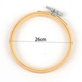 thumbnail image 1 of BUYISI 1Pc Embroidery Hoops Tool 8-26Cm Embroidery Wooden Frame Circle Embroidery Shed Hoop Ring For Diy Cross Stitch Needle Craft Tool 26Cm, 1 of 5