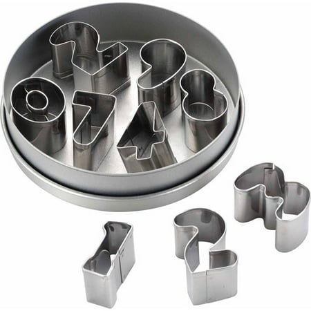 Cake Boss Decorating Tools 9-Piece Stainless Steel Number Fondant and Cookie Cutter Set