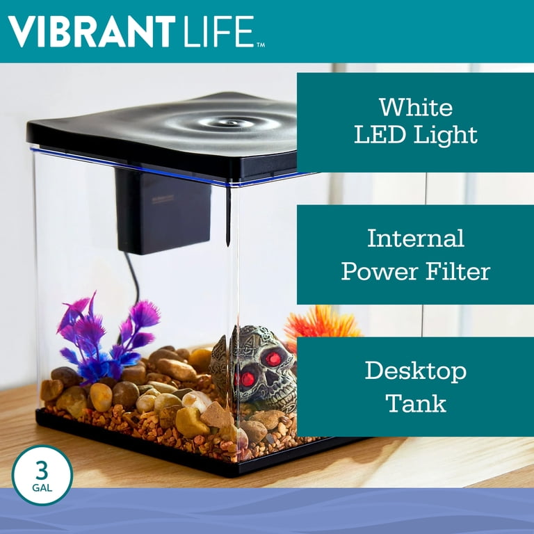 Vibrant Life Betta View Aquarium Starter Kit, 3 Gallon - Walmart.com Vibrant Life Betta View Aquarium Starter Kit, 3 Gallon - Walmart.com