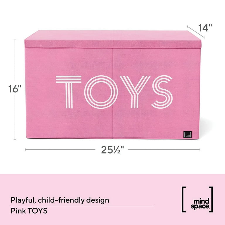 STURDIS Kids Toy Box - PINK, Storage Chest with Compartmental Space For  Toys, Books And Shoes