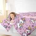 Aikeke Cartoon Unicorn Twin Comforter Sets 2pcs, Music Rainbow Polka ...