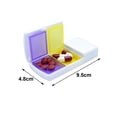 thumbnail image 6 of leaveforme Pocket Pill Case,Travel Pill Box,Pill Cutter,Compartments Portable Small Medicine Container,Cute Pill Holder,Mini Pill Organizer,Storage Drug Case, 6 of 8