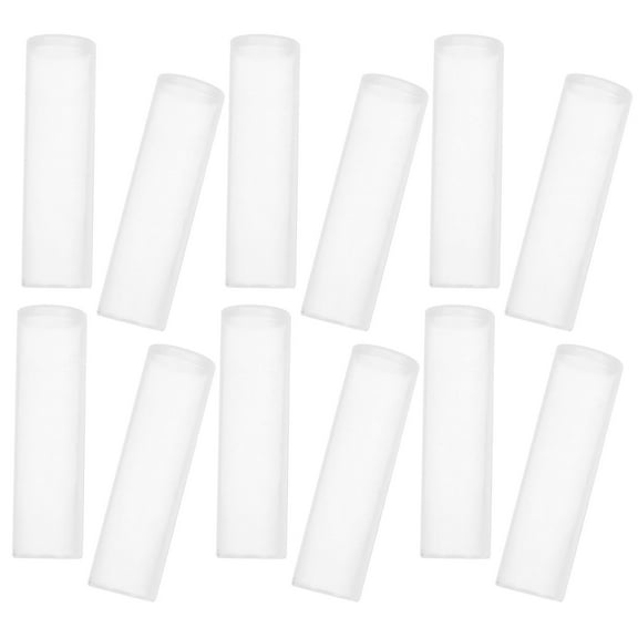 WEUVEB 20Pcs Clear Plastic Coin Tubes Round Organizer Container for Coin Collection