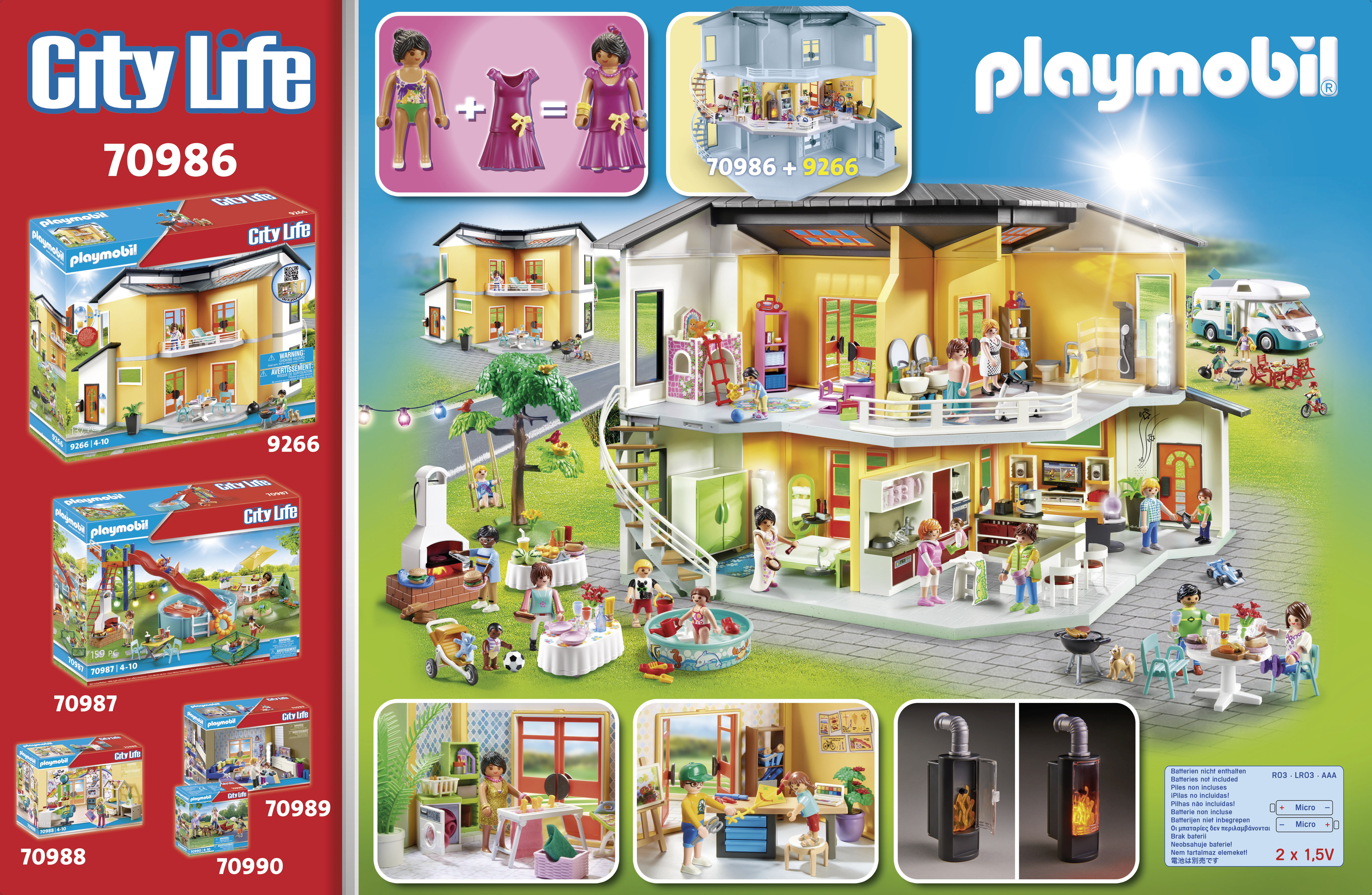Playmobil Set: 70986 - Modern House Floor Extension - Klickypedia