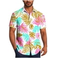 thumbnail image 3 of DIOAZUD Men's Hawaiian Shirts Vacation Short Sleeve Button Down Shirt Loose Fit Lightweight T-Shirts for Beach Travel, 3 of 7